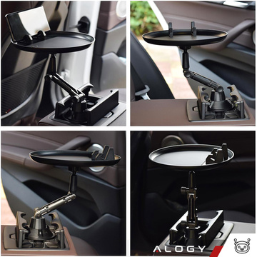 Reise Auto Tisch Tablett Tablett Telefonhalter Auto Essen Alogy Getränkehalter Schwarz