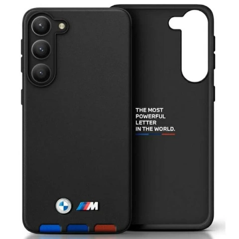 Etui BMW BMHCSA5422PTDK do Galaxy A54 czarny/black Leather Stamp Tricolor