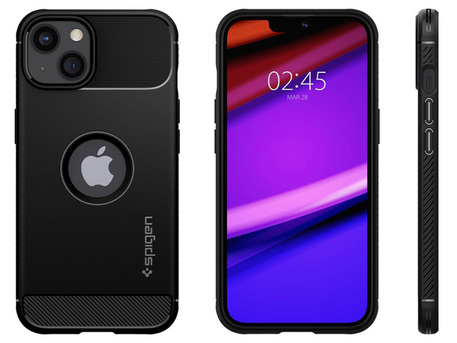 Etui pokrowiec futerał Spigen Rugged Armor do iPhone 13 Mini Matte Black