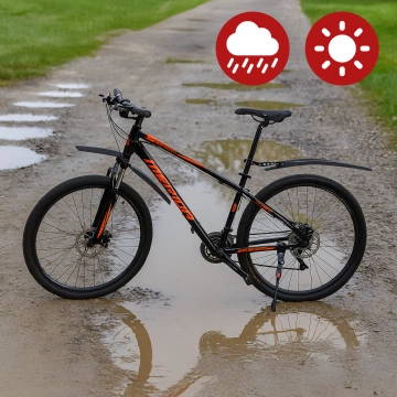Plattform-Fahrradpedale für MTB-Fahrräder, Aluminium 9/16" Schwarzes Aluminium-Set [2 Stk.]