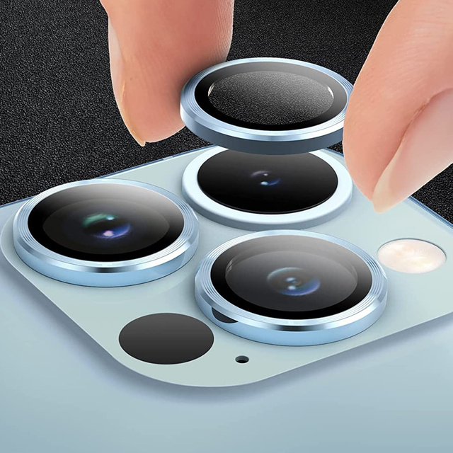 Nakładki ochronne Alogy Metal Lens szkło na obiektyw do Apple iPhone 13 Pro/ 13 Pro Max Blue
