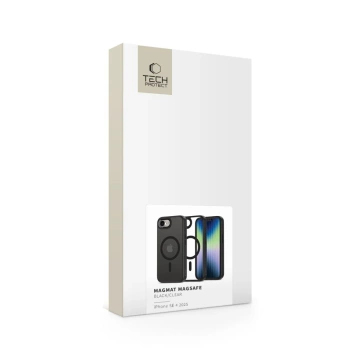 Etui für iPhone 16e Tech-Protect MagMat MagSafe Schwarz/Klar