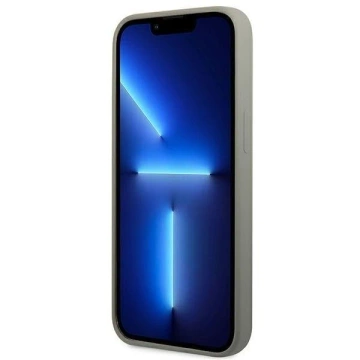 Etui Guess GUHMP13XSPLG  do Apple iPhone 13 Pro Max 6,7" szary/grey hard case Silicone Logo Plate MagSafe