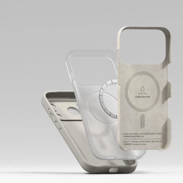 Etui do iPhone 17 Pro Ringke Silicone Magnetic MagSafe Beżowe