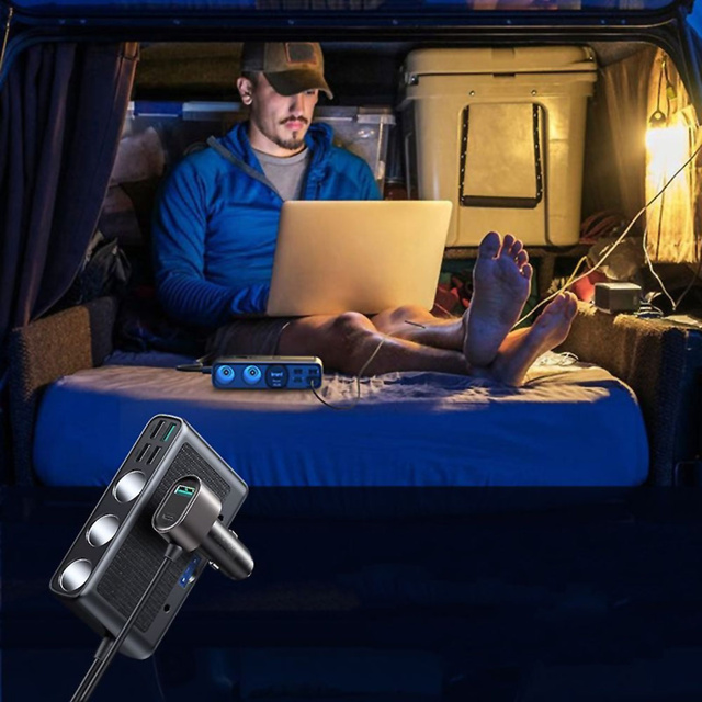 Ładowarka samochodowa rozdzielacz Joyroom JR-CL06 Car Charger PD 154W QC 3.0 Black