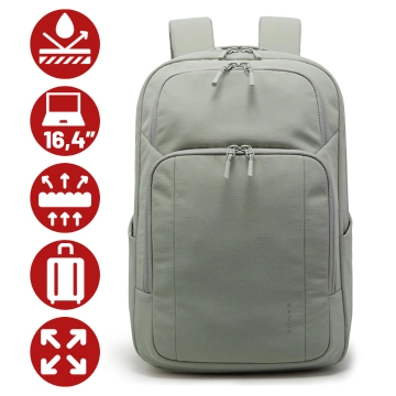 Bange 23L wasserdichter Rucksack für 16,4"-Laptops – Geräumig und komfortabel, robust und atmungsaktiv, ideal für Stadt und Reisen, Arbeit und Flugreisen, Unisex – Grau
