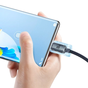 Baseus Crystal Shine Series Kabel USB-Kabel für schnelles Aufladen und Datenübertragung USB Typ A - USB Typ C 100W 2m schwarz (CAJY000501)