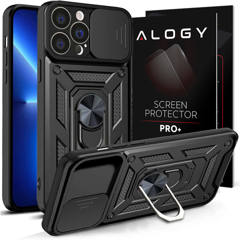 Alogy Camshield Stand Ring Case mit Kameraabdeckung für Apple iPhone 13 Pro Glass