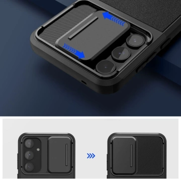 Etui Velar Cam für Samsung Galaxy A55 5G Schwarz