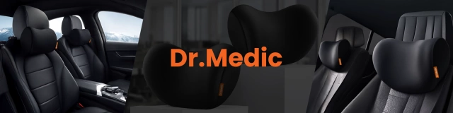 Poduszka do Samochodu pod Głowę Kark Szyję DR.MEDIC ComfortSupport™ Ergonomiczna poduszka na fotel zagłówek krzesło do auta dla kierowcy pasażera