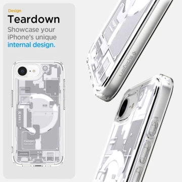 Etui Spigen Ultra Hybrid Mag MagSafe für iPhone 16E Zero One Weiß