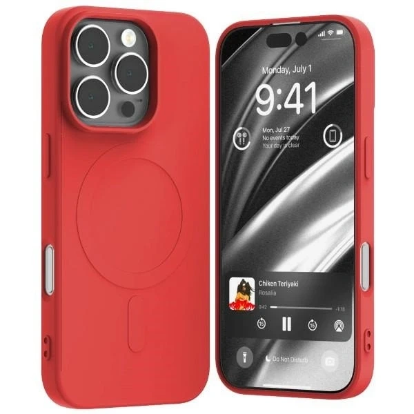 Etui Mercury MagSafe Semi-Silicone do iPhone 16 Pro 6,3" Czerwony