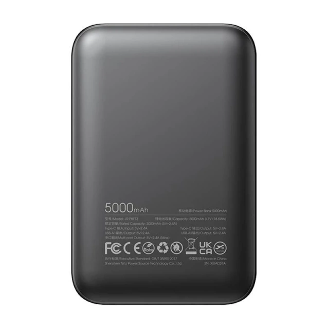 Powerbank Joyroom JR-PBF13 5000mAh 2.4A LED Schwarz