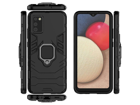 Alogy Stand Ring Armor Case für Samsung Galaxy A02s/ A03s 164 mm schwarzes Glas