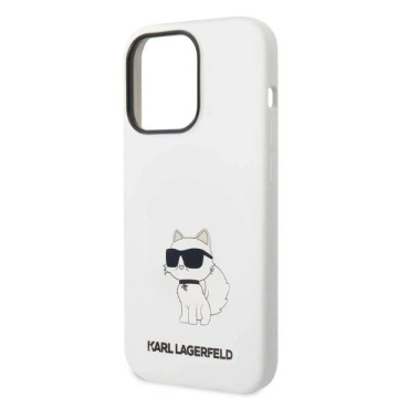 Etui Karl Lagerfeld KLHMP14XSNCHBCH do iPhone 14 Pro Max 6,7" hardcase Silicone Choupette MagSafe biały/white
