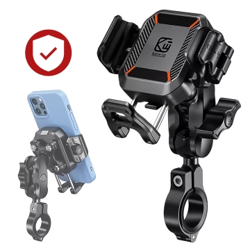 KEWIG M11B Motorradhalterung für Telefon mit QC 3.0 15W Qi-Ladegerät Schwarz