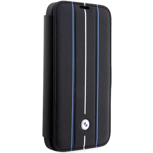 Etui BMW BMBKP14X22RVSK für Apple iPhone 14 Pro Max 6,7" Bücherregal Leather Stamp Blue Lines