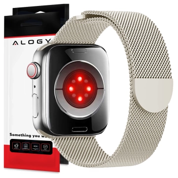 Alogy Stahlarmband für Apple Watch 42/44/45/49 mm Edelstahl Moonlight
