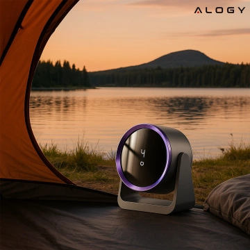 Schreibtischventilator, Standventilator, kleiner Umwälzventilator mit Clip, kabelloser Handventilator, 500 mAh, USB-C, Alogy White