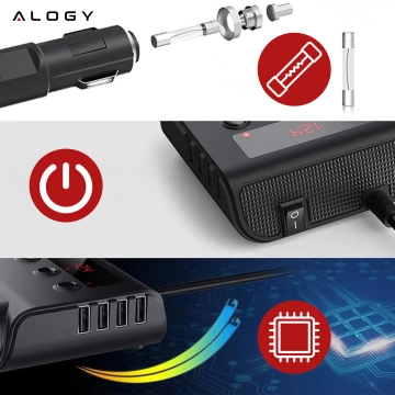 Alogy HUB Autoadapter Splitter für 12V-24V Zigarettenanzünder