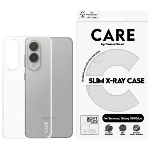 Etui do Samsung Galaxy S25 Edge CARE von PanzerGlass Fashion X-Ray Clear