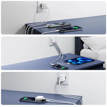 Joyroom Netzwerkladegerät 2x USB-C 20W PD / QC 3.0 - Weiß