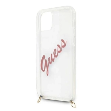 Guess GUHCP12SCRTVSPI iPhone 12 mini 5,4 "pink / pink Hardcase Script Vintage