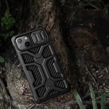 Nillkin Adventruer Case iPhone 13 Hülle gepanzerte Hülle mit Kameraabdeckung blau