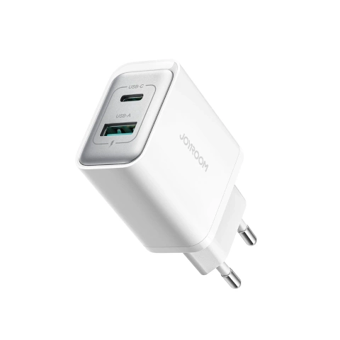 Joyroom USB-C / USB-A 30W Netzwerkladegerät - Weiß