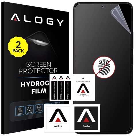 2x Folia "MATOWA" do Xiaomi POCO C65 Hydrożelowa Alogy HydroSkin Matte Pro™ na ekran do etui "BEZ ODCISKU PALCÓW"
