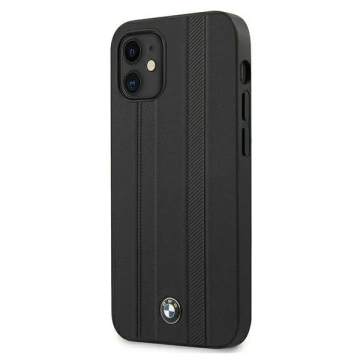 BMW BMHCP12STTBK Handyhülle für Apple iPhone 12 Mini 5.4" schwarz/schwarz Hardcase Signature Tire Marks