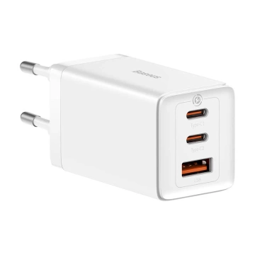 Baseus GaN5 Pro 2xUSB-C USB-Wandladegerät, 65 W (weiß)