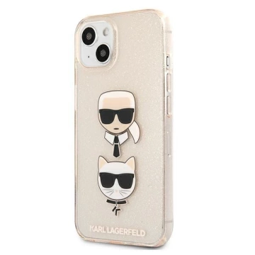 Karl Lagerfeld KLHCP13SKCTUGLGO iPhone 13 mini 5,4" złoty/gold Hardcase Glitter Karl`s