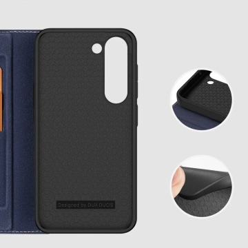 Dux Ducis Skin X2 Schutzhülle für Samsung Galaxy S23 Flip Cover Wallet Stand blau