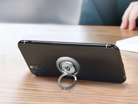 Uchwyt na telefon palec Alogy Ring Holder stojak pierścień podstawka Srebrny