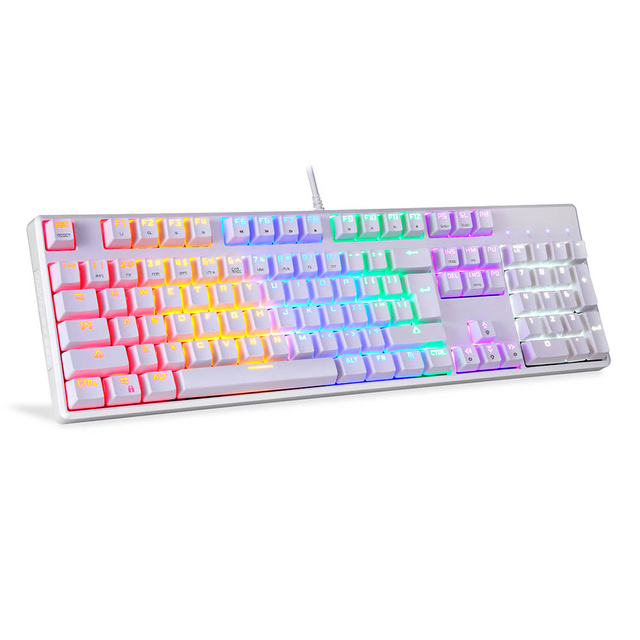Klawiatura mechaniczna Motospeed CK107 RGB (biała)