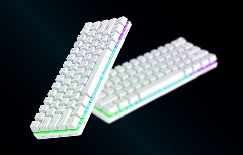 Bezprzewodowa klawiatura gamingowa, mechaniczna BlitzWolf BW-KB0, Red switch, RGB (biała)