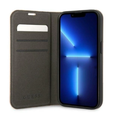 Etui Guess GUBKP14SHG4SHP do Apple iPhone 14 6,1" różowy/pink book 4G Vintage Gold Logo