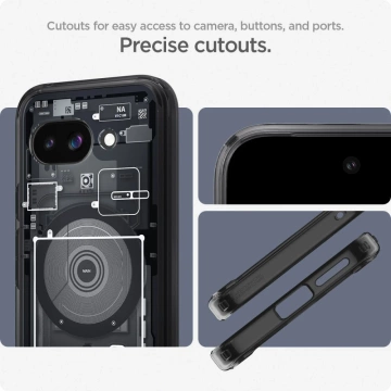 Etui für Google Pixel 9a Spigen Ultra Hybrid MagSafe Zero One Schwarz