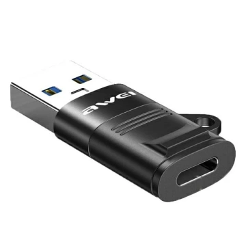 Adapter AWEI  CL-13 USB-C/USB-A czarny/black