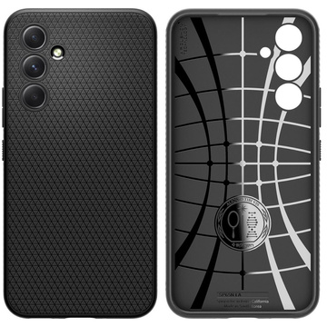 Etui na telefon Spigen Liquid Air obudowa pancerne do Samsung Galaxy A54 5G Matte Black + Szkło