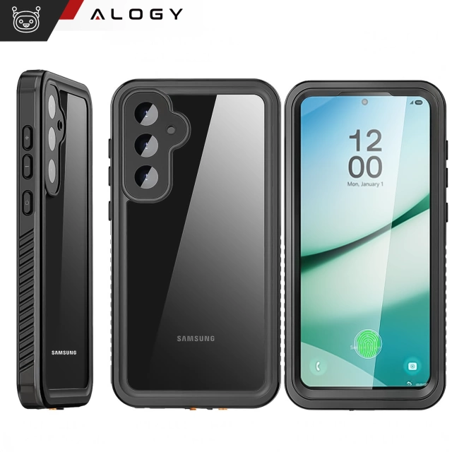 Etui Wodoodporne do Samsung Galaxy S25 Alogy HydroArmor™ IP68 Case z przezroczystym tyłem Pancerna obudowa 360