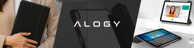 Etui Ochronne do Apple iPad 10.9" 10 Gen 2022 / iPad 11" A16 11 Gen 2025 Hybrydowe z Miejscem na Rysik, Składana Okładka z Funkcją Podstawki 2w1, Alogy HybridBook™ Case – Czarne