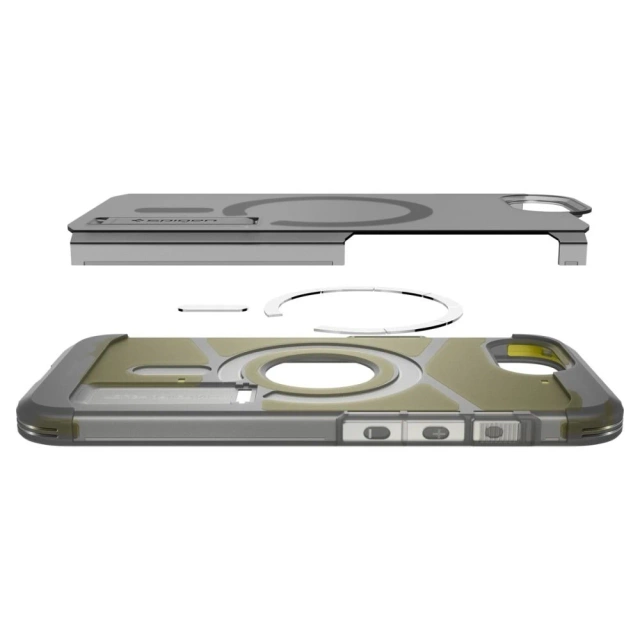 Etui do iPhone 16e Spigen Tough Armor Mag MagSafe Frost Black