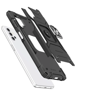 Wozinsky Ring Armor Toughened Hybrid Case Magnetic Cover Holder Samsung Galaxy A13 5G Schwarz