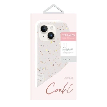 UNIQ Coehl Terrazzo Hülle für iPhone 14 Plus 6.7" Sand/Sandstein