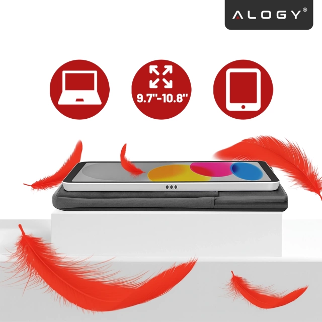Wsuwka Torba etui ochronne pokrowiec do tabletów Alogy Sleeve Bag na tablet Apple iPad Samsung Lenovo Xiaomi 9.7" - 10.8" Szary