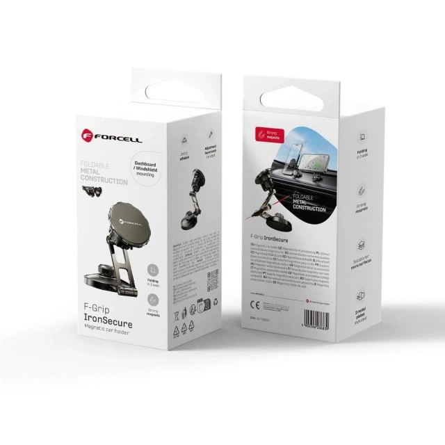 Uchwyt Samochodowy Forcell Magnetyczny Metalowy 3w1 IronSecure