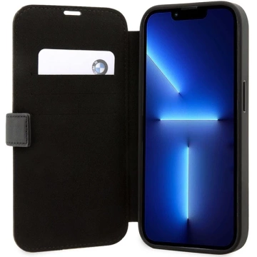 Etui BMW BMBKP14L22RDPK für Apple iPhone 14 Pro 6,1" Bücherregal Leder Strukturiert