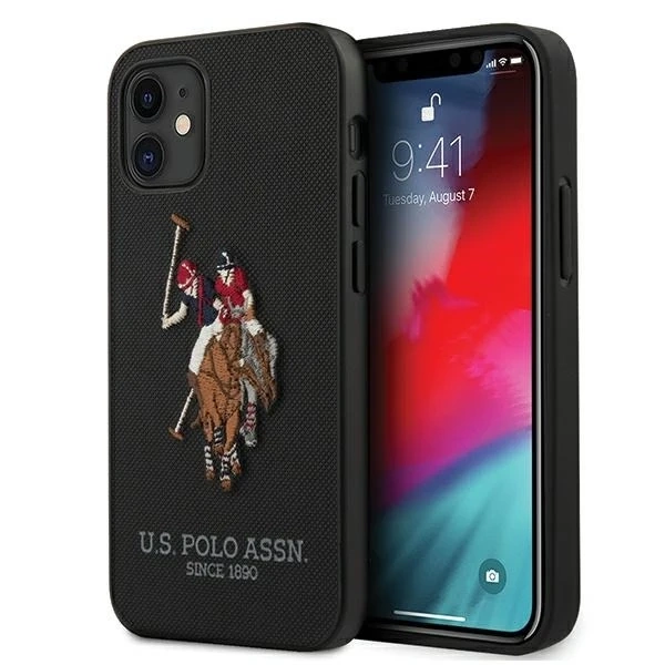 Etui na telefon US Polo Embroidery Collection iPhone 12 mini 5,4" czarny/black